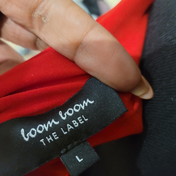 Red Spaghetti Strip Midi - Picture 2 of 4